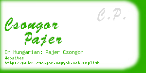 csongor pajer business card